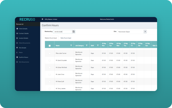 Image of RECRUSO Software (client portal)