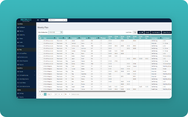 RECRUSO Software (client portal)